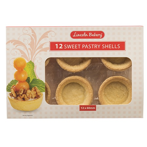 Lincoln Bakery Tart Case Sweet 60mm 12pk