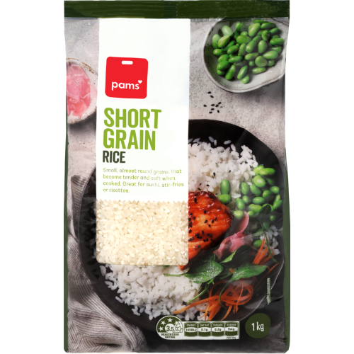 Pams Short Grain Rice 1kg