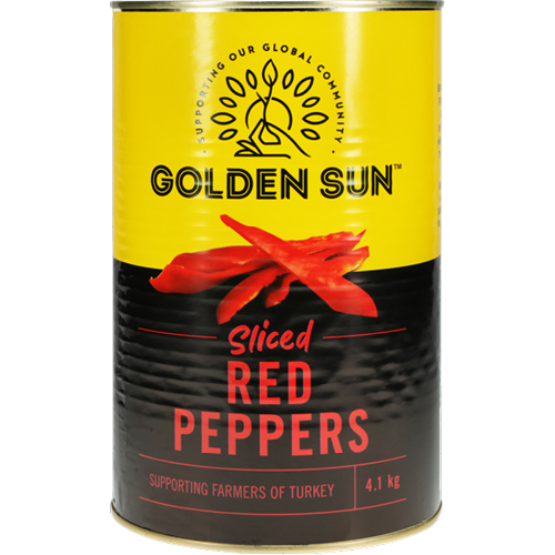 Golden Sun Peppers Red Sliced 4.1kg