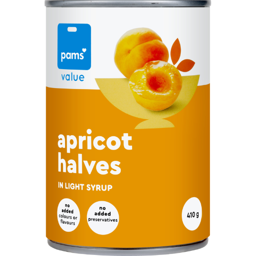 Pams Value Apricot Halves Syrp 410g