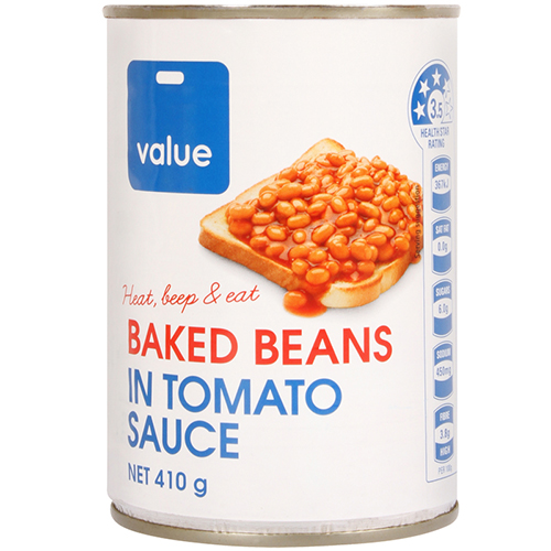 Pams Value Baked Beans Tomato Sauce 400g