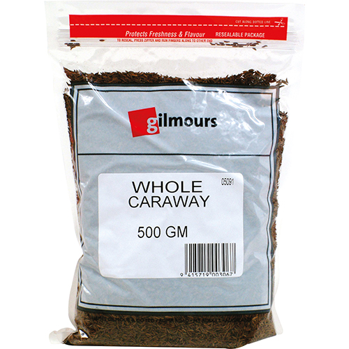 Gilmours Carraway Seeds Whole 500g
