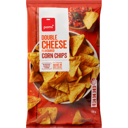 Pams Corn Chips Double Cheese 170g
