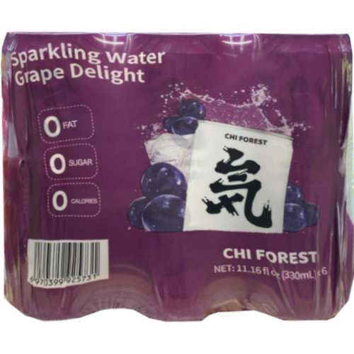 Genki Forest Sprkg Water Grape 6pk 330ml