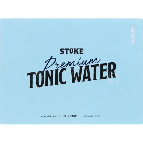 Stoke Premium Tonic Water 330ml Can 12pk