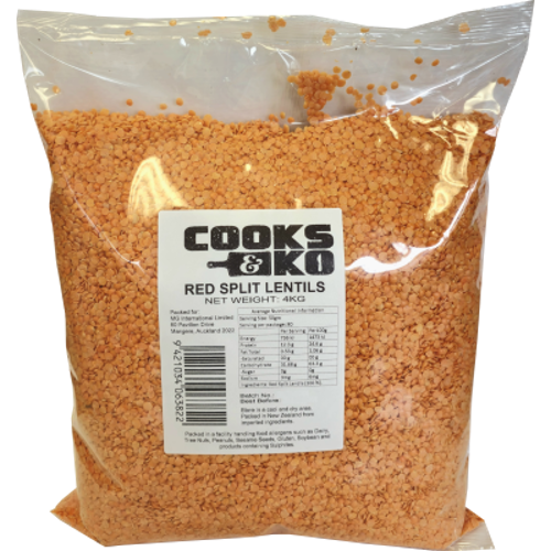 Cooks And Ko Prem Red Split Lentils 4kg