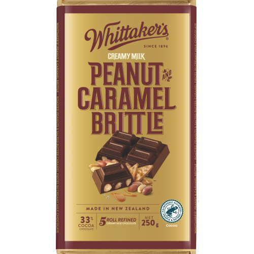 Whittakers 33% Peanut Caraml Brittl 250g