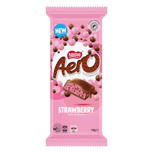 Nestle Aero Choc Strawberry Block 118g