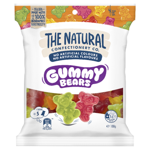 The Natural Confectionery Co. Gummy Bears 180g