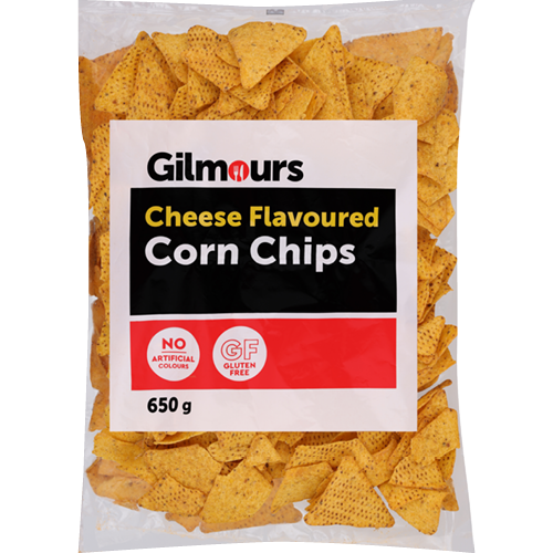 Gilmours Corn Chips Cheese 650g