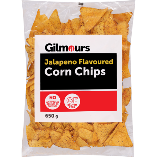 Gilmours Corn Chips Jalapeno 650g