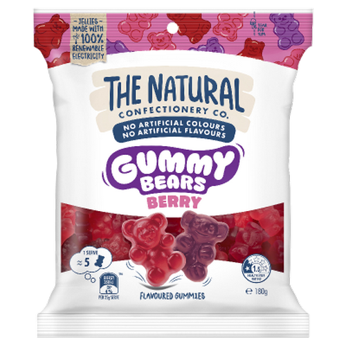 The Natural Confectionery Co. Berry Gummy Bears 180g