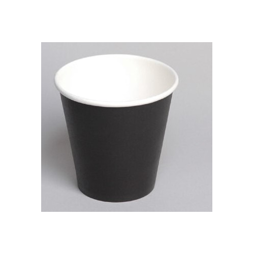 Coastal Sngl Wall 8oz Blk 90mm Cup 50pk