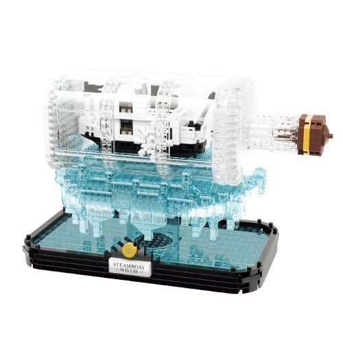 Koco Ships - Drift bottle - Black & White Ship - Steamboat Willie - 964pcs