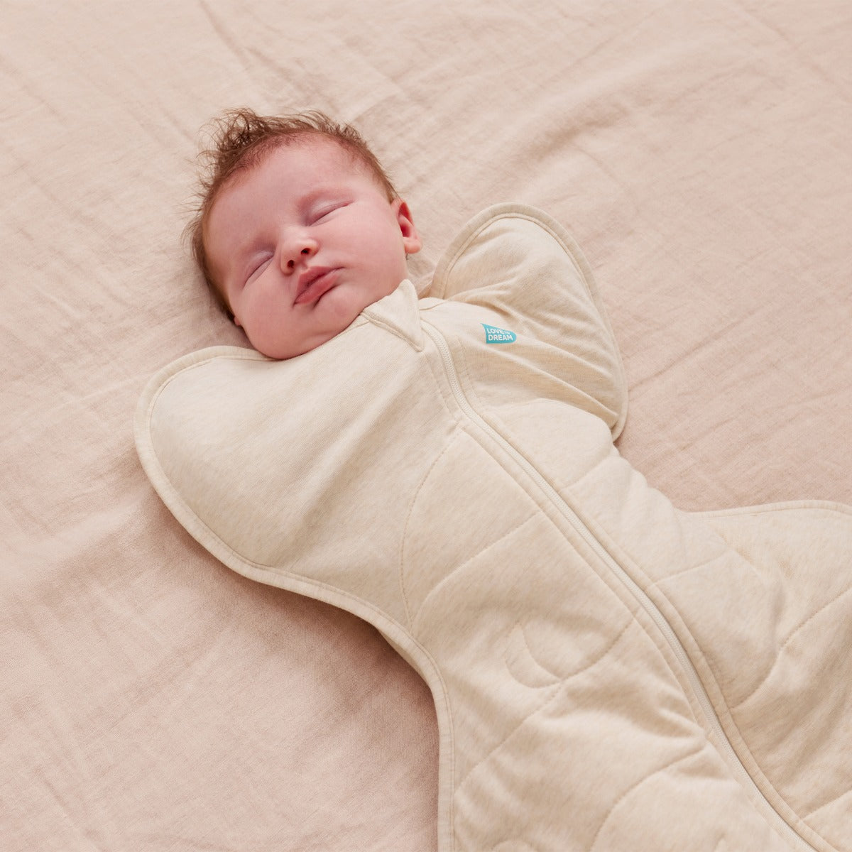Love to Dream Swaddle Up™ Extra Warm 3.5 TOG - Blush Heart Oatmeal - Small
