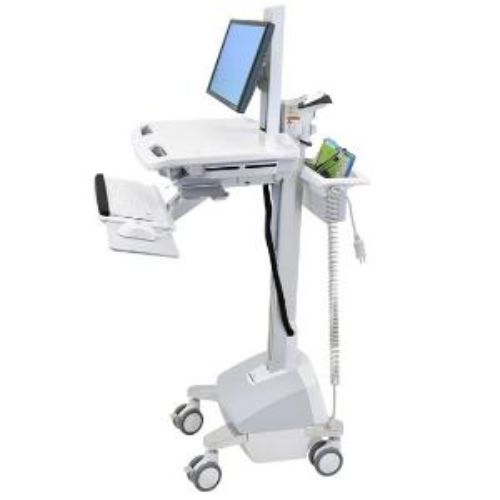 Ergotron StyleView Medical Cart with LCD Pivot, LiFe Powered, Ergonomic Height Adjustment