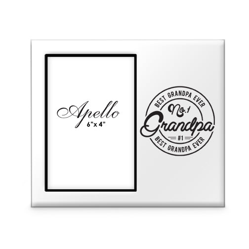 No 1 Grandpa Wooden Side Frame 6x4