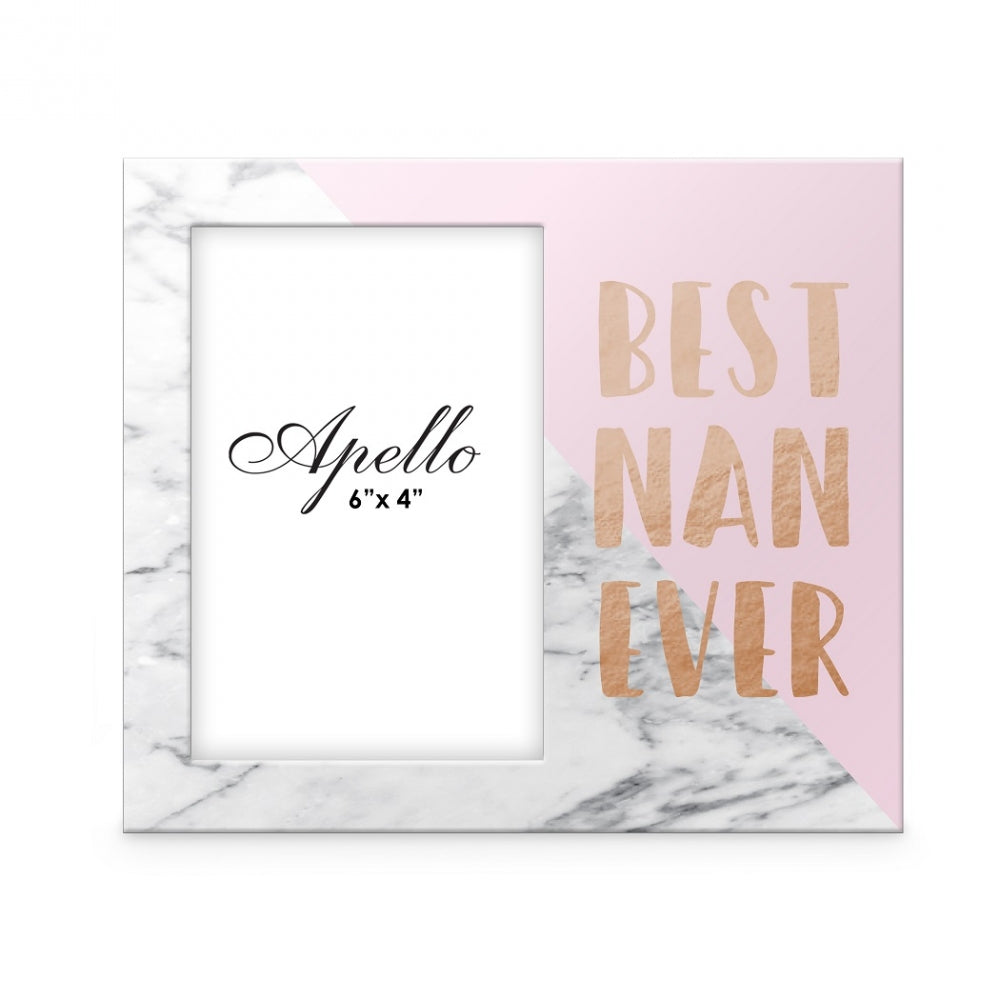 Marble Nan Wooden Side Frame 6x4