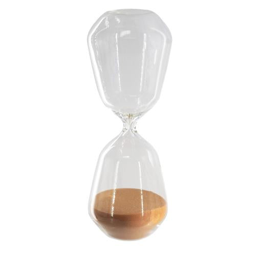 HOUR GLASS WITH TERRACOTTA SAND - SMALL
