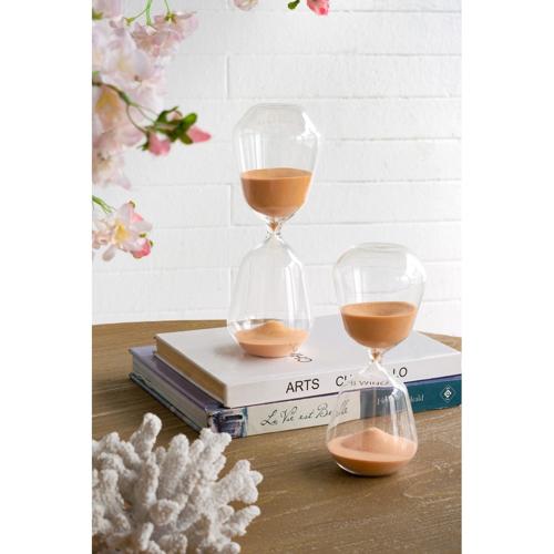 HOUR GLASS WITH TERRACOTTA SAND - SMALL