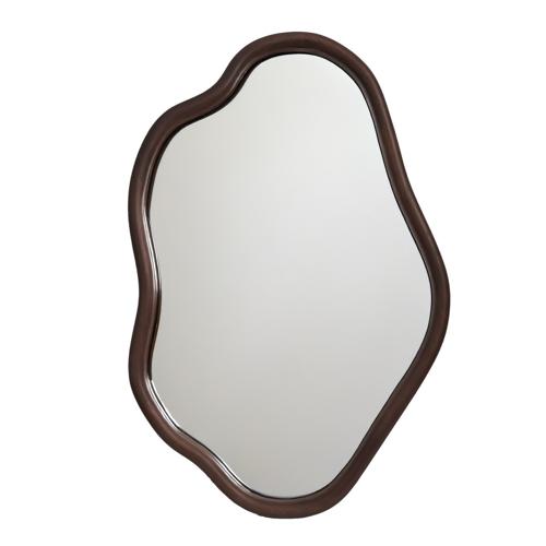 WALNUT ABSTRACT MIRROR - 1200x800x40