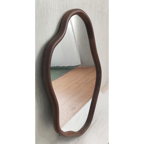 WALNUT ABSTRACT MIRROR - 1200x800x40