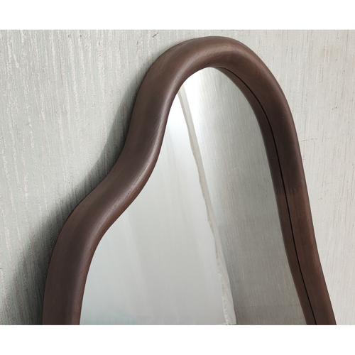 WALNUT ABSTRACT MIRROR - 1200x800x40