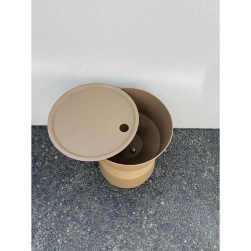 OUTDOOR ICE BUCKET SIDE TABLE - SAND