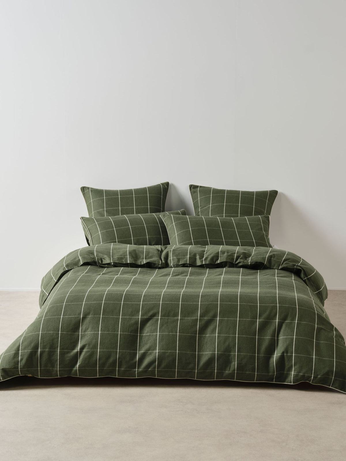 Quilt Cover Set - Atrium Forest Linen House - King Green