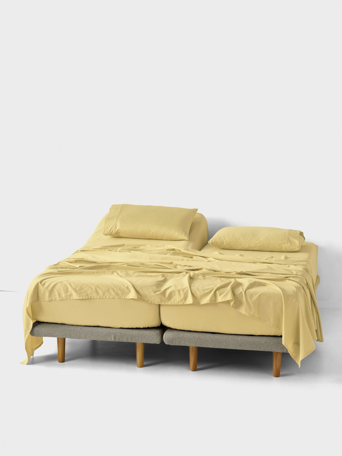 Sheet Set - 500 Thread Count Cotton Sateen Augusta Daffodil - Split King
