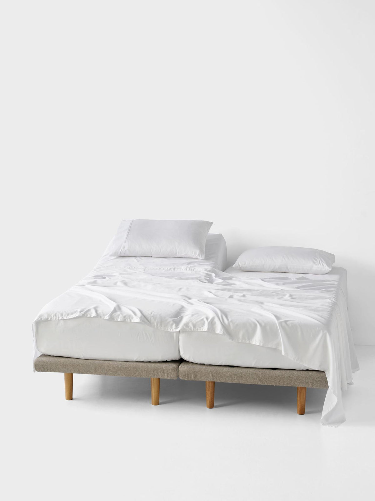 Sheet Set - 500 Thread Count Cotton Sateen Augusta White - Split King