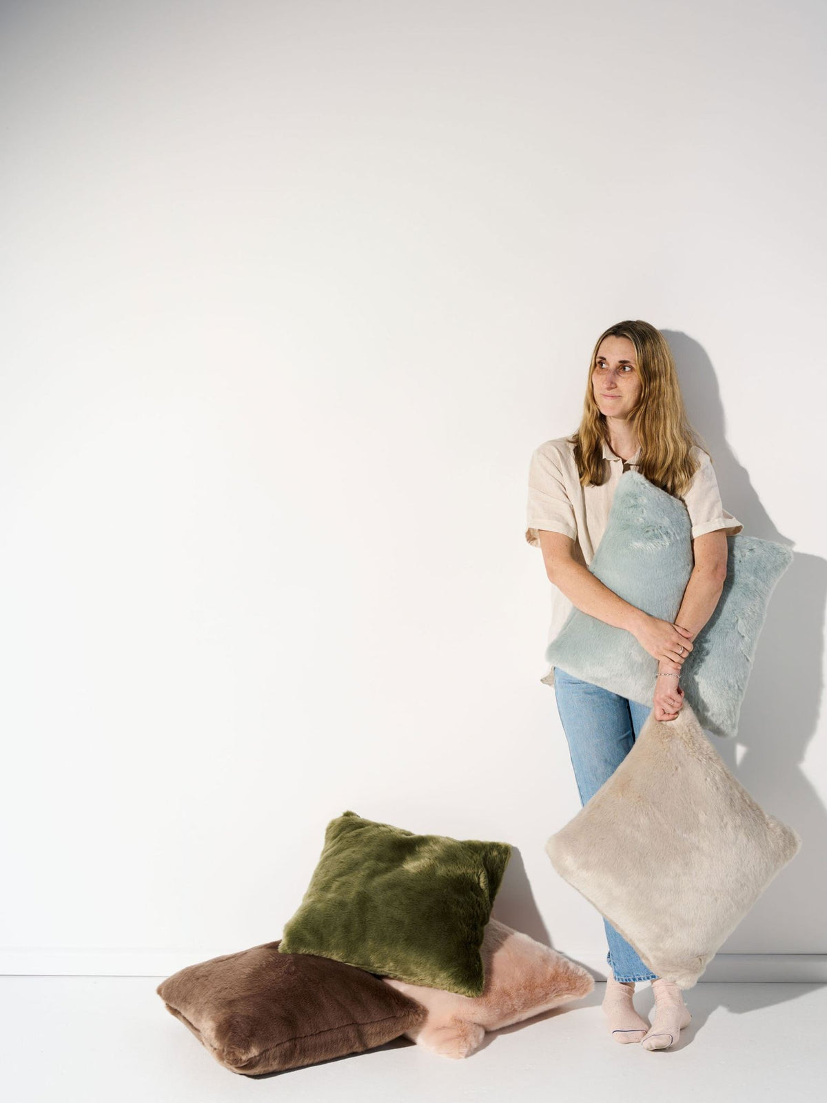 Cushion - Selma Moss 50X50cm Linen House - 50cm x 50cm Green