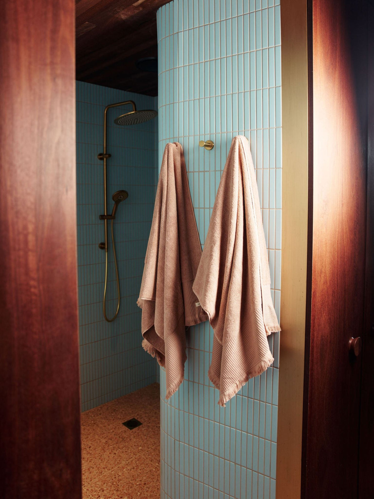 Hand Towel - Eden Clay Linen House - 40cm x 71cm Pink
