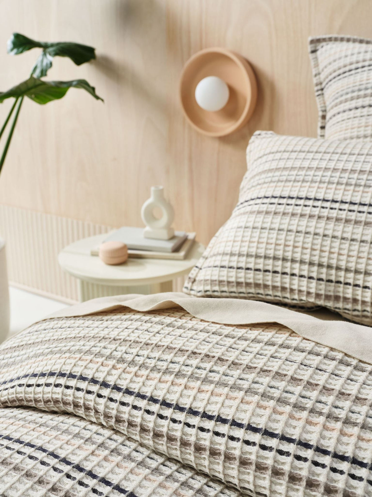 Quilt Cover Set - Dana Mushroom Linen House - Queen Natural