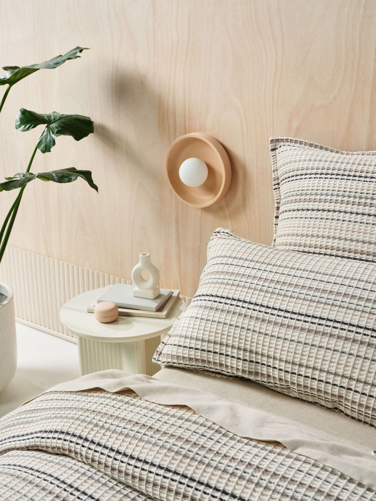 Quilt Cover Set - Dana Mushroom Linen House - Queen Natural