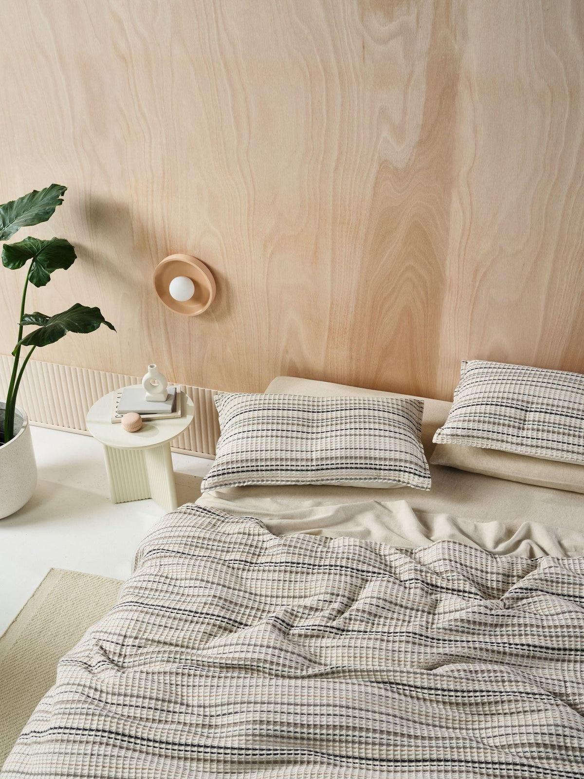 Quilt Cover Set - Dana Mushroom Linen House - Queen Natural