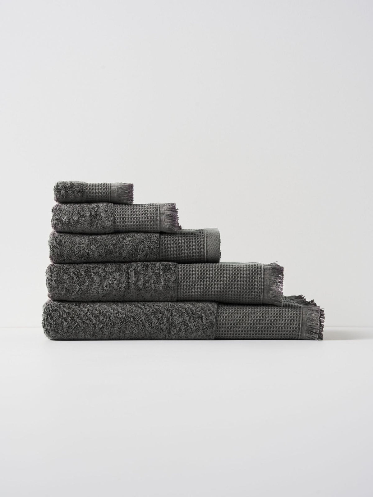 Bath Towel - Eden Charcoal Linen House - 69cm x 139cm Dark Grey
