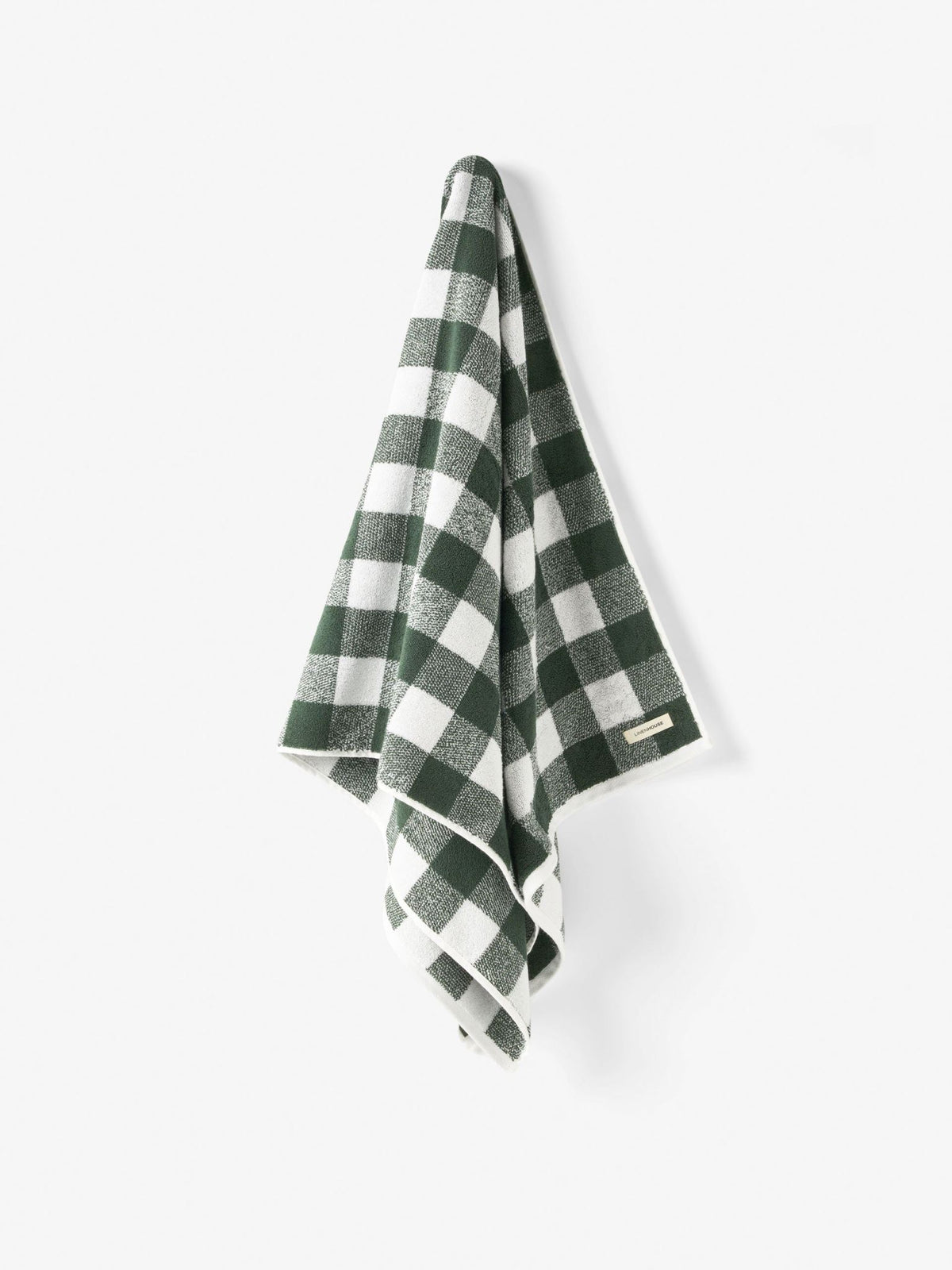 Hand Towel - Flinders Check Pine Linen House - 41cm x 66cm Dark Green