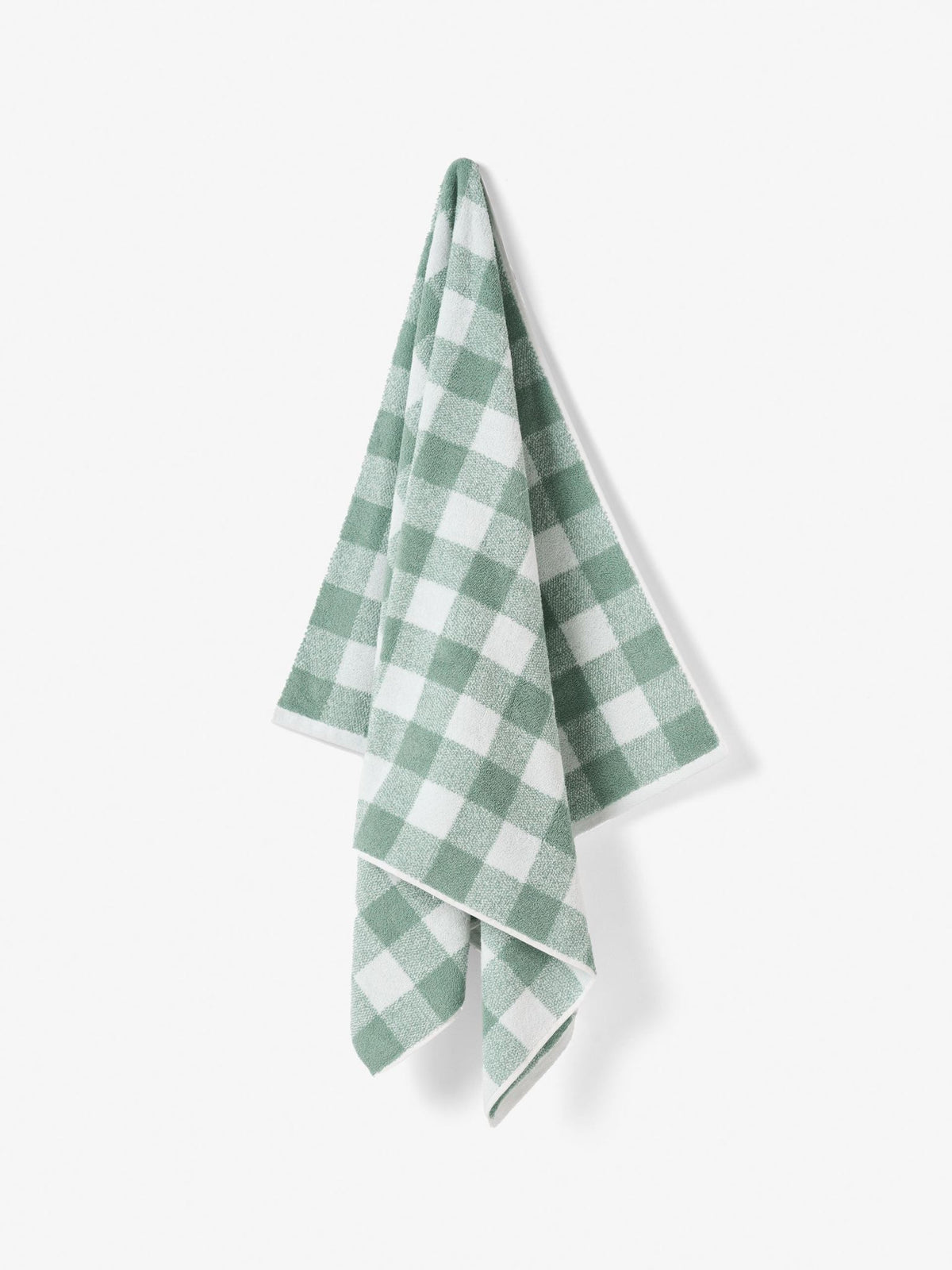 Bath Sheet - Flinders Check Saltwater Linen House - 80cm x 174cm Green