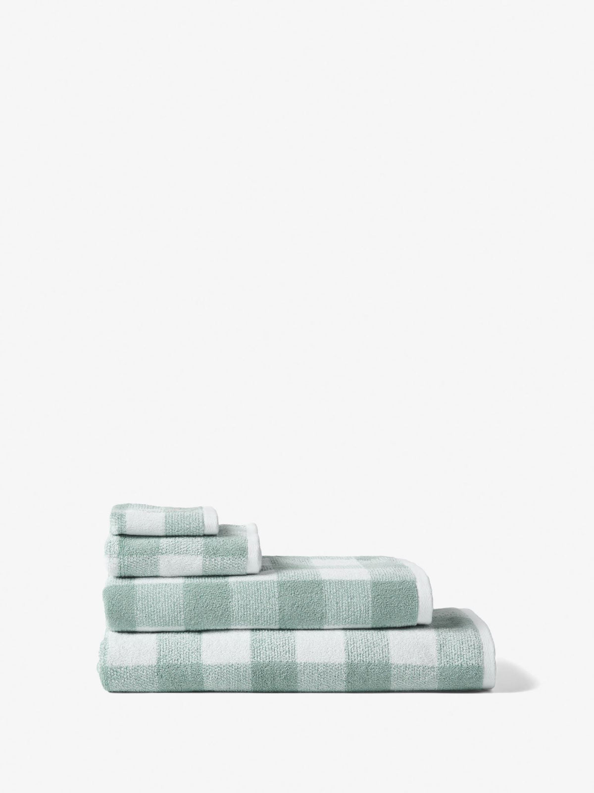 Bath Sheet - Flinders Check Saltwater Linen House - 80cm x 174cm Green