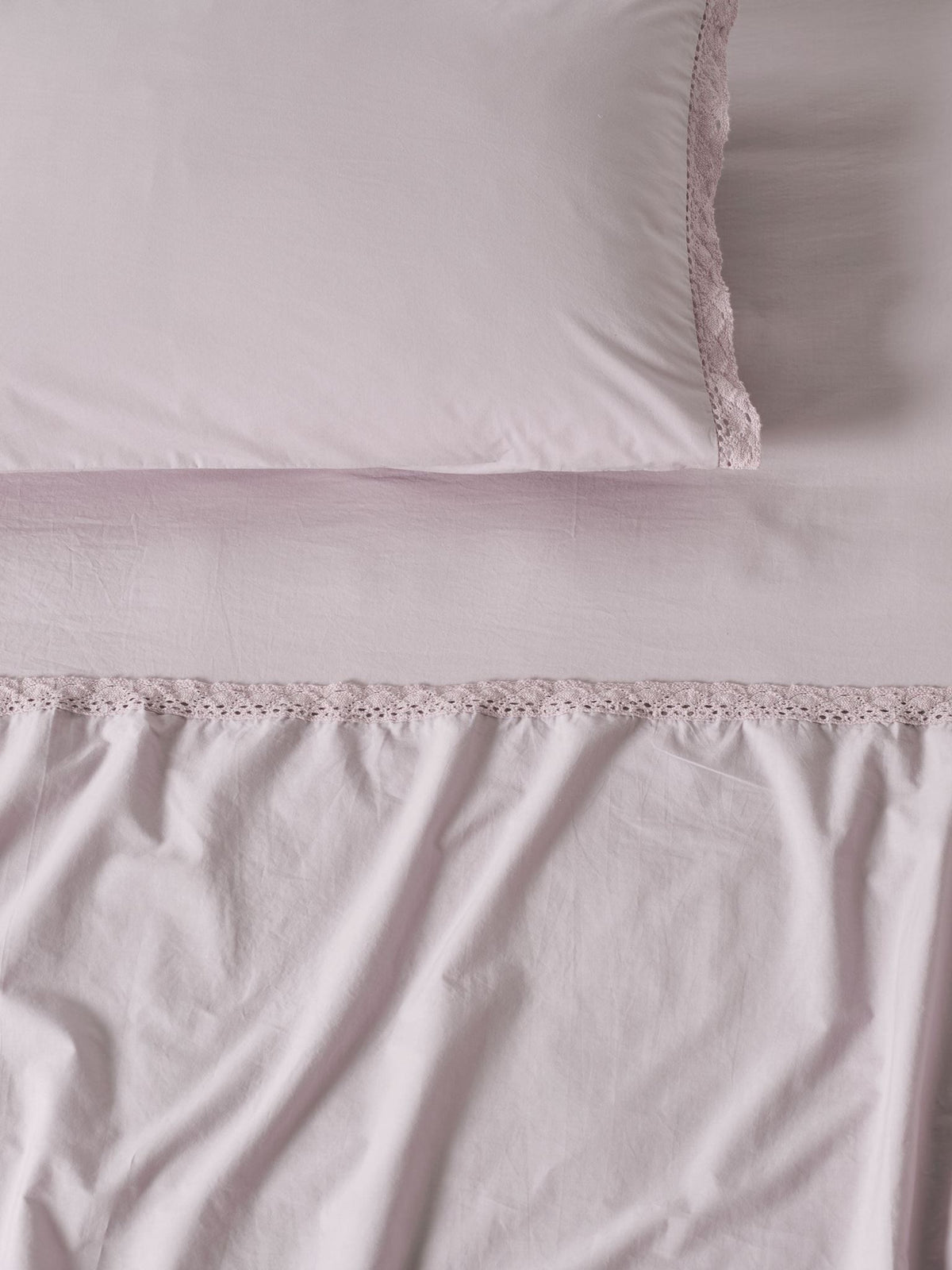 Sheet Set - 250TC Washed Organic Cotton Marion Lavender - Double Purple