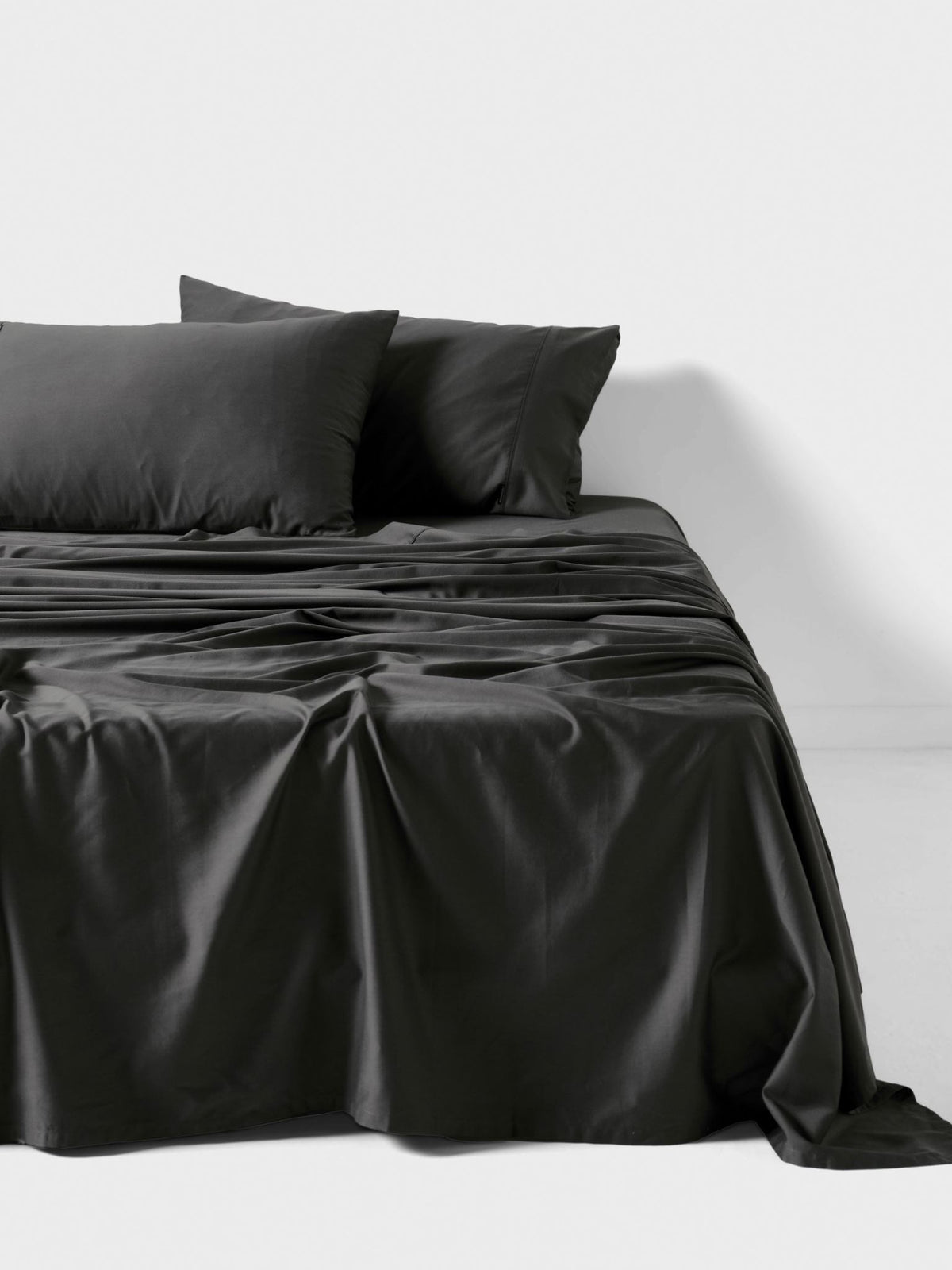 Sheet Set - 400 Thread Count Bamboo Cotton Nara Linen House - King Charcoal