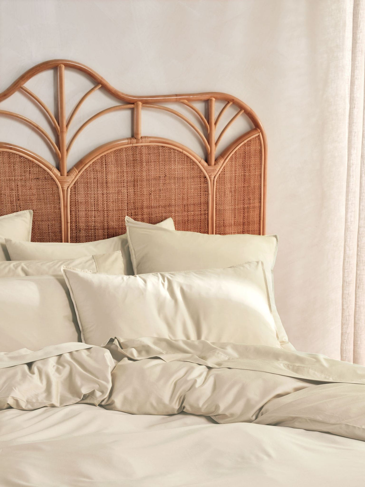 Quilt Cover Set - 400 Thread Count Bamboo Cotton Nara - Single Natural