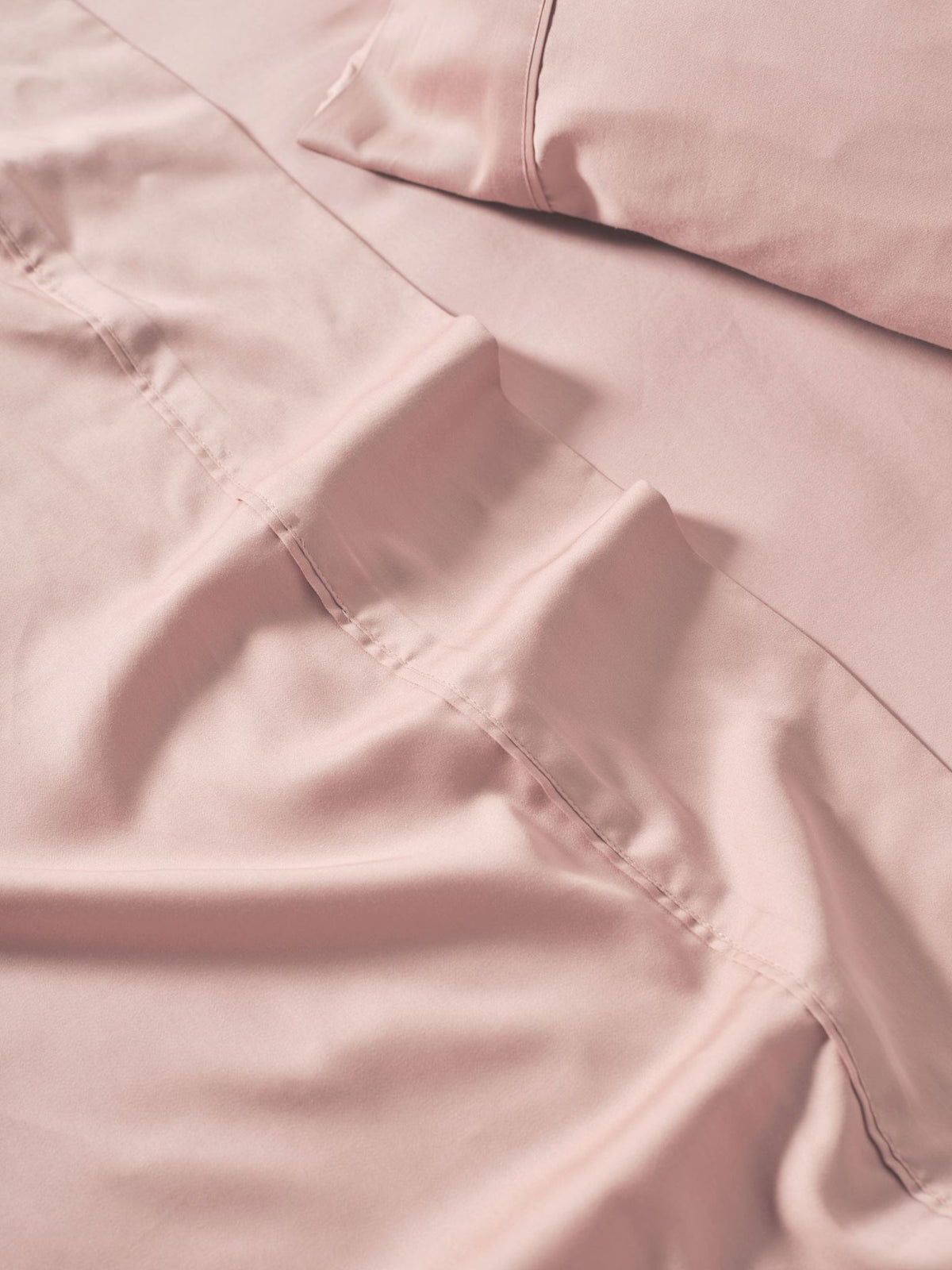 Sheet Set - 400 Thread Count Bamboo Cotton Nara Rose Linen House - King Pink