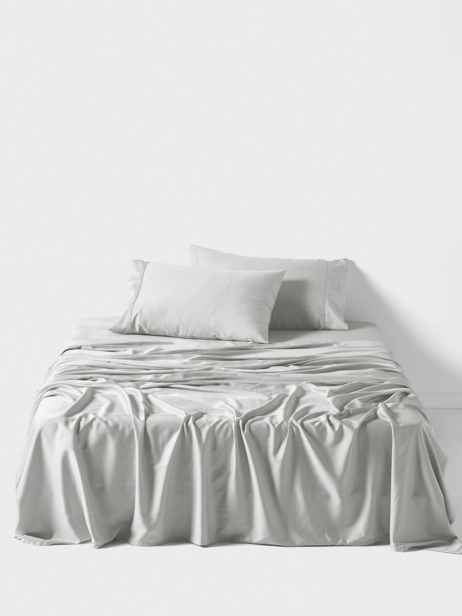 Sheet Set - 400 Thread Count Bamboo Cotton Nara Linen House - Double Silver