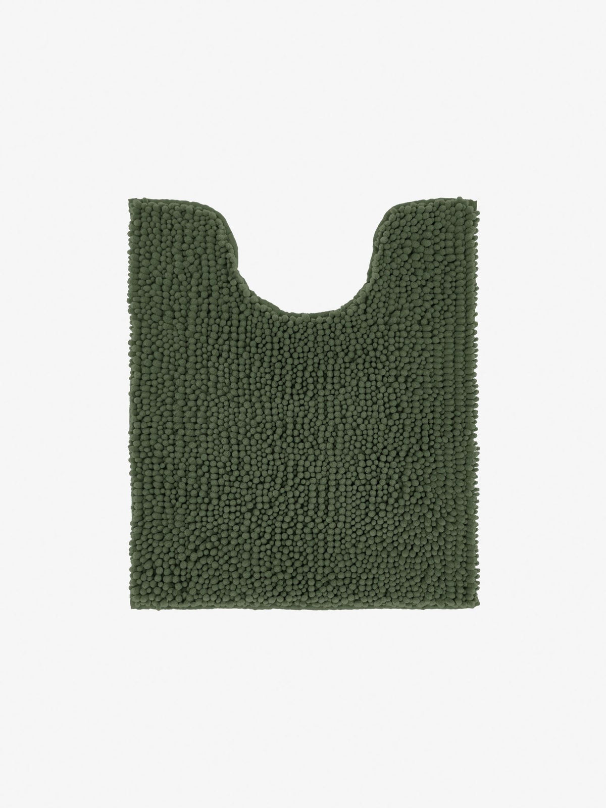Bath Mat - Reed Toggle Evergreen Contour Linen House - 60cm x 50cm Green