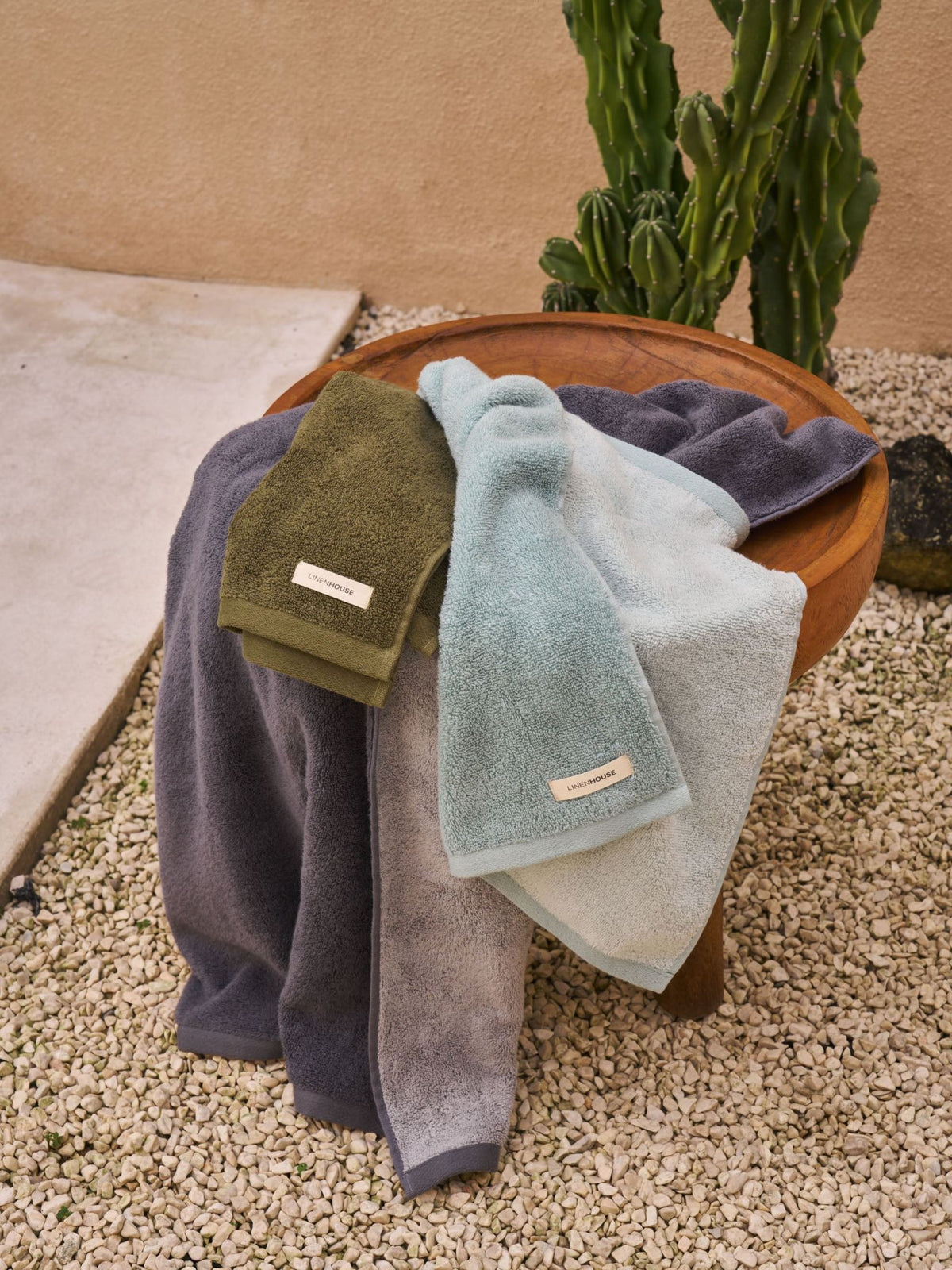 Hand Towel - Otway Saltwater Linen House - 40cm x 60cm Blue