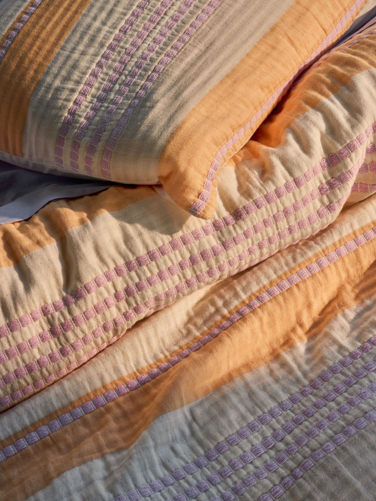 Quilt Cover Set - Campbell Linen House - Queen Orange