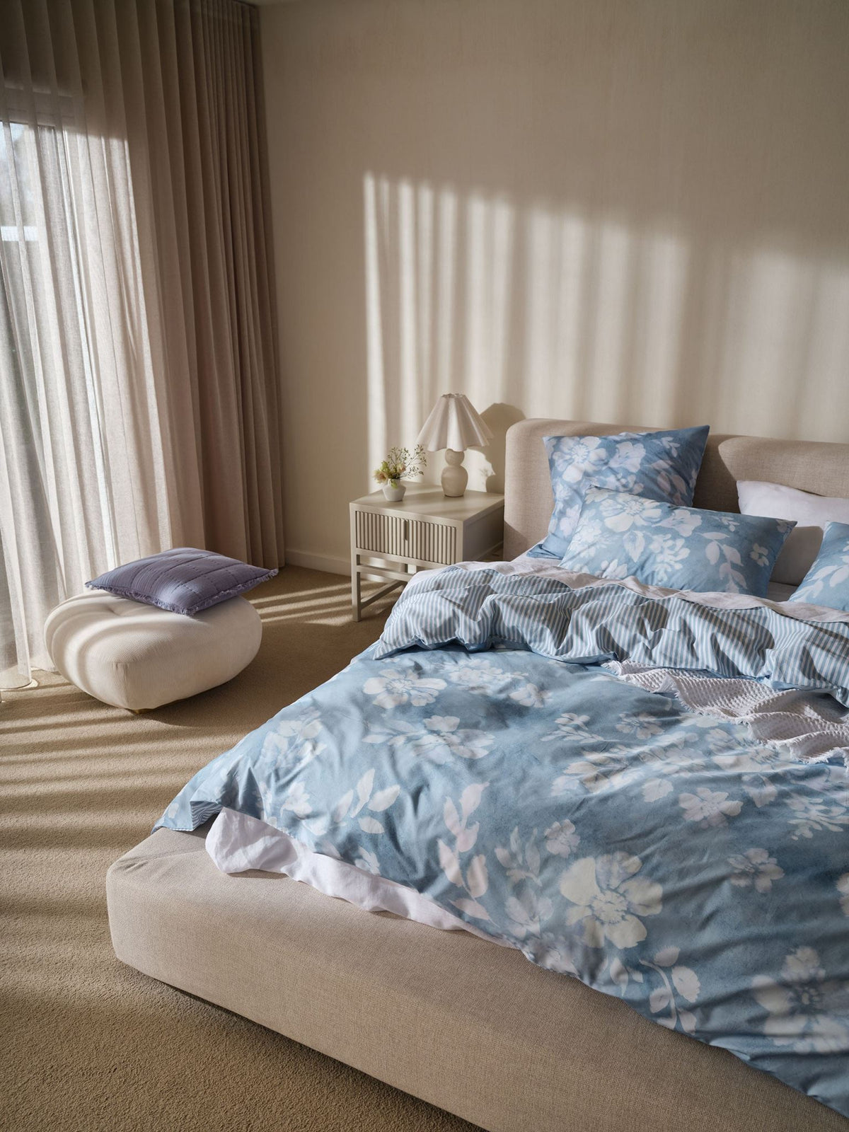 Quilt Cover Set - Kayla Linen House - Queen Blue