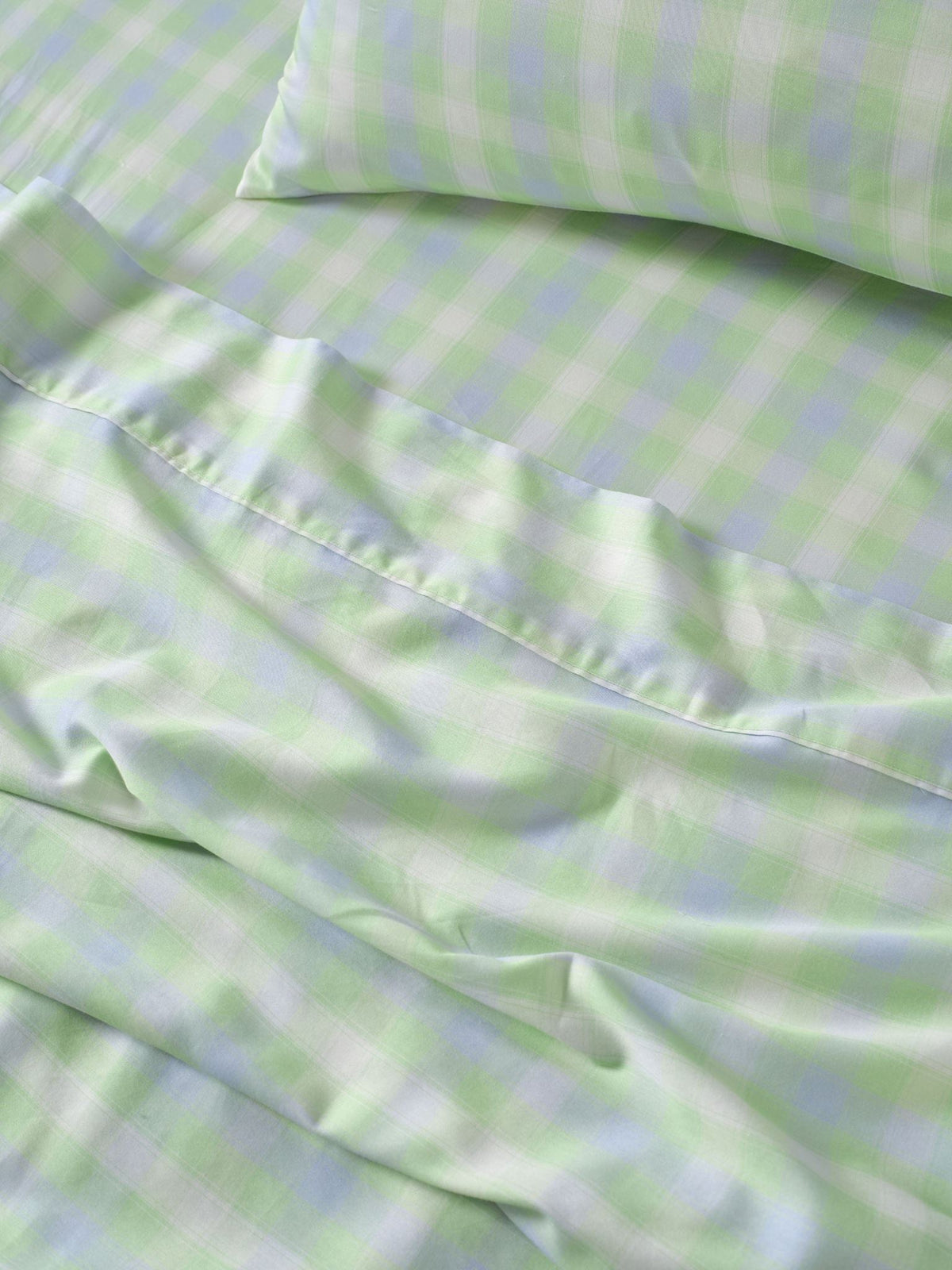 Sheet Set - Sunrise Check Clearwater Linen House - King Blue